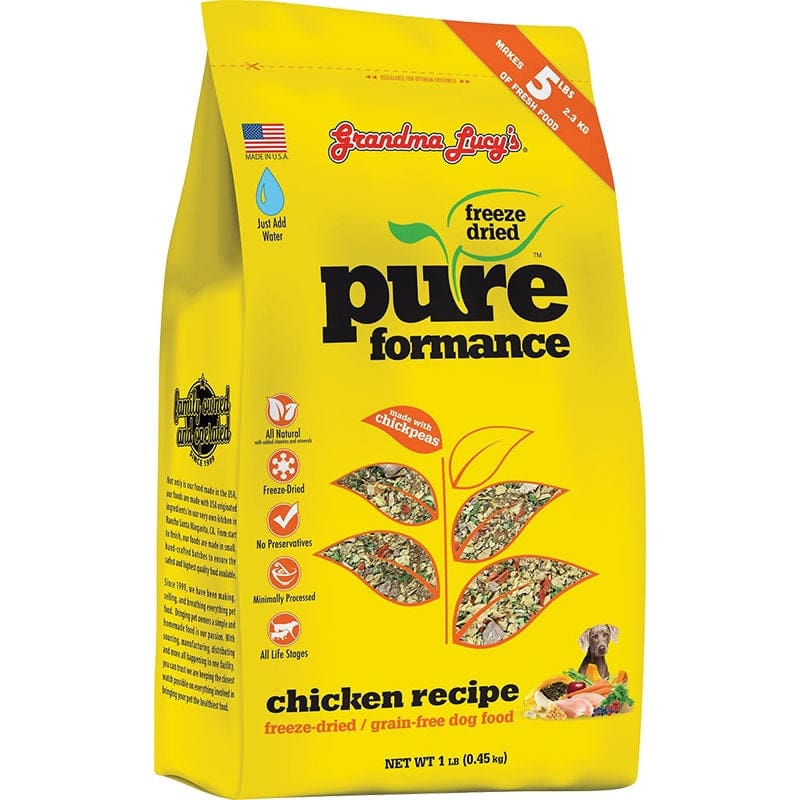 Grandma Lucys Dog Freeze-Dried Pure Grain Free Chicken 1Lb - Pet Supplies - Grandma Maes