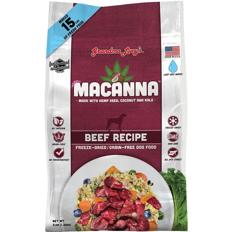 Grandma Lucys Dog Macanna Ana Grain Free Free Beef Trial 1 Lbs - Pet Supplies - Grandma Maes