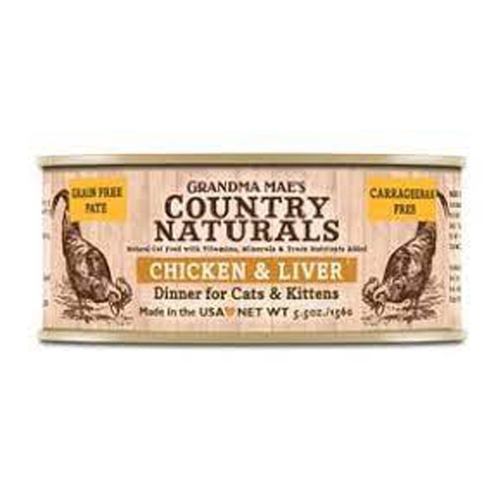 Grandma Maes Country Natural Cat Grain Free Chicken and Liver Dinner 5.5oz. (Case of 24) - Pet Supplies - Grandma Maes
