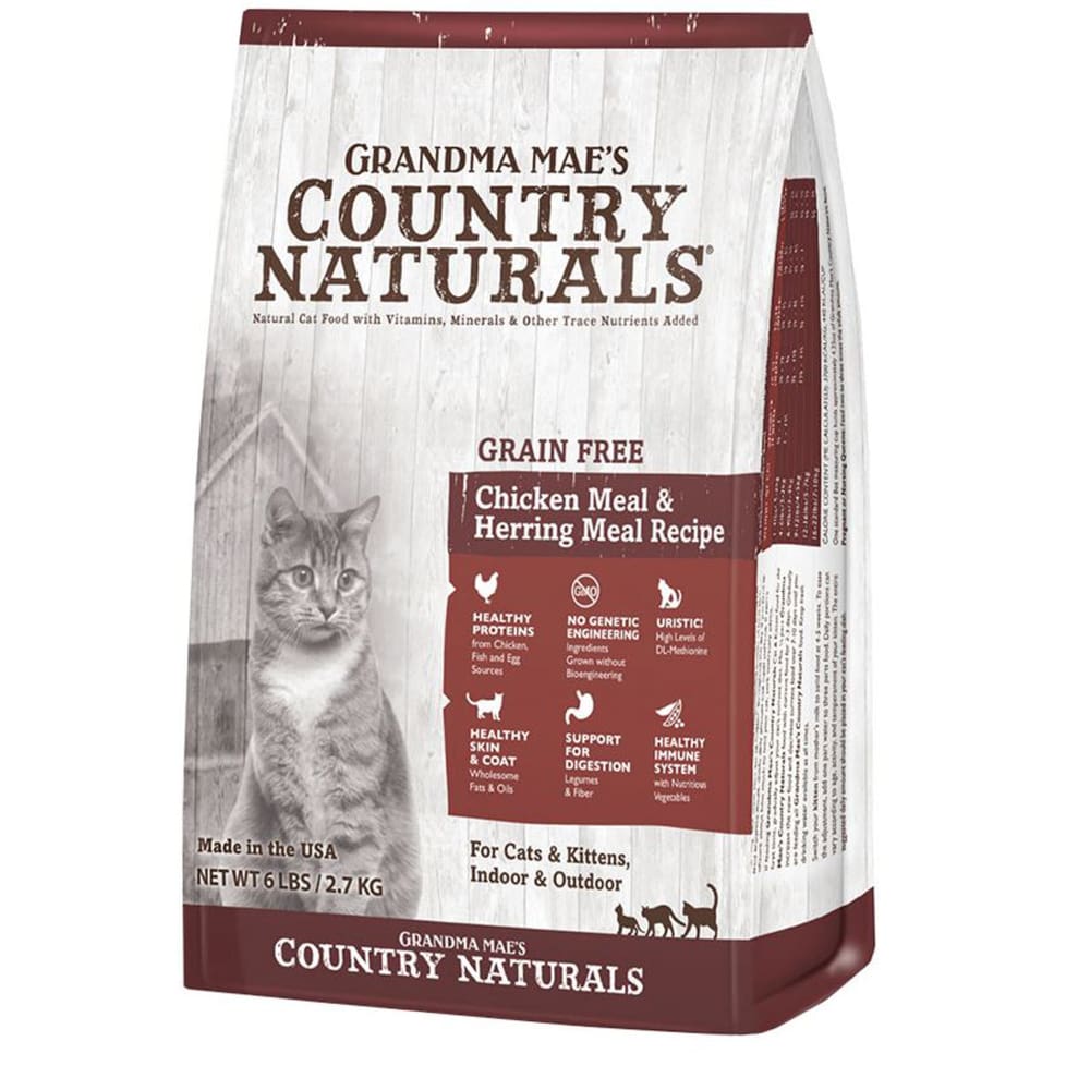 Grandma Maes Country Naturals Cat Grain Free Chicken Meal and Herring Meal Recipe for Cats and Kittens 12lbs. - Pet Supplies - Grandma Maes