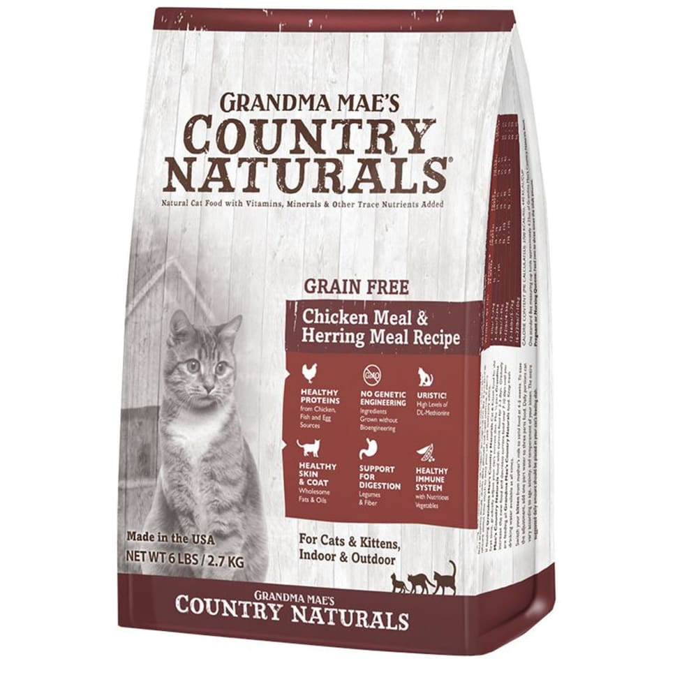 Grandma Maes Country Naturals Cat Grain Free Chicken Meal and Herring Meal Recipe for Cats and Kittens 6lbs. - Pet Supplies - Grandma Maes