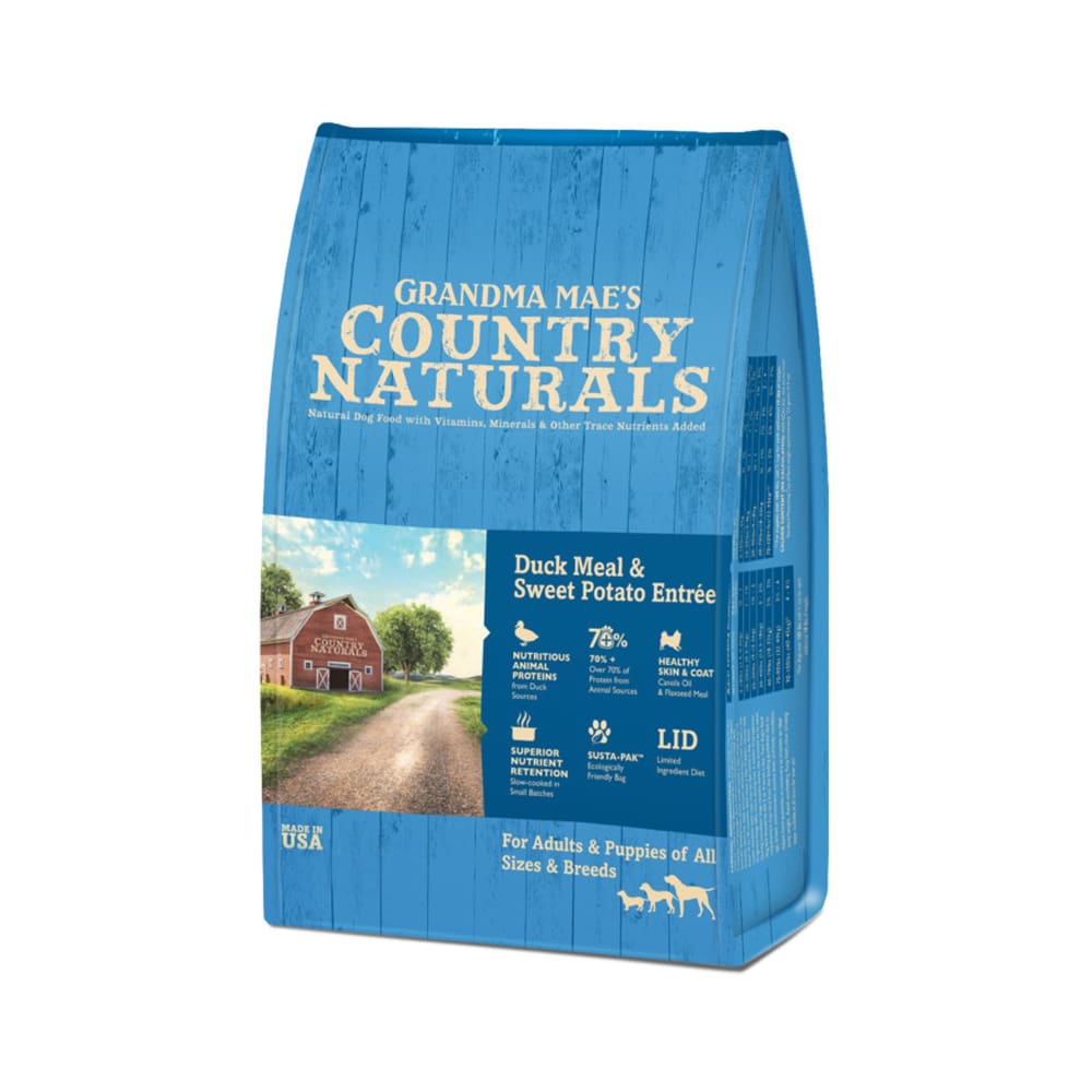 Grandma Maes Country Naturals Duck Meal and Sweet Potato Dry Dog Food 25 lb - Pet Supplies - Grandma Maes