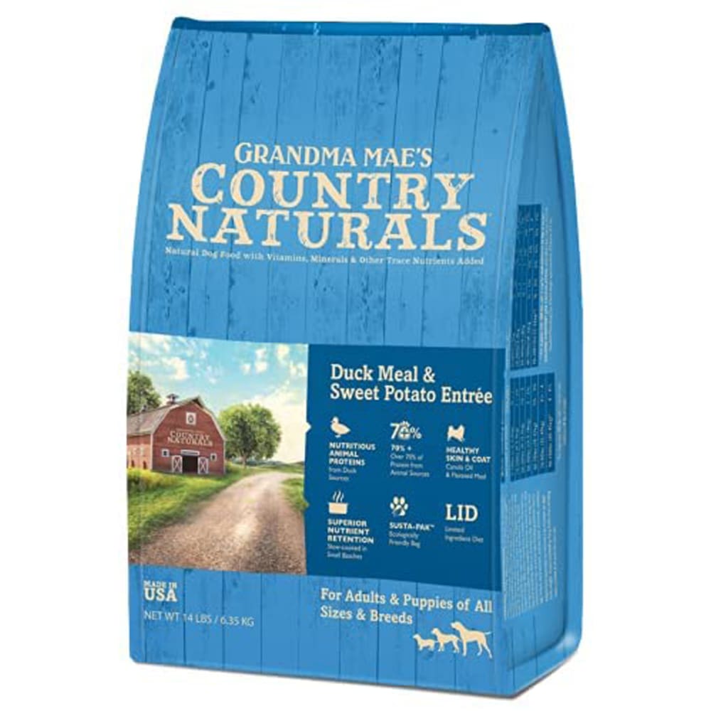 Grandma Maes Country Naturals Grandma Maes Duck Meal and Sweet Potato Dry Dog Food Sample 9 Ounces - Pet Supplies - Grandma Maes