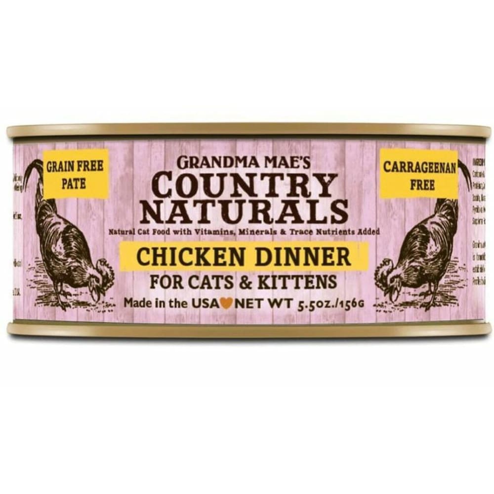Grandma Maes Country Naturals Grain Free Chicken Dinner Cat Wet Food 5.5 oz 24 Pack - Pet Supplies - Grandma Maes