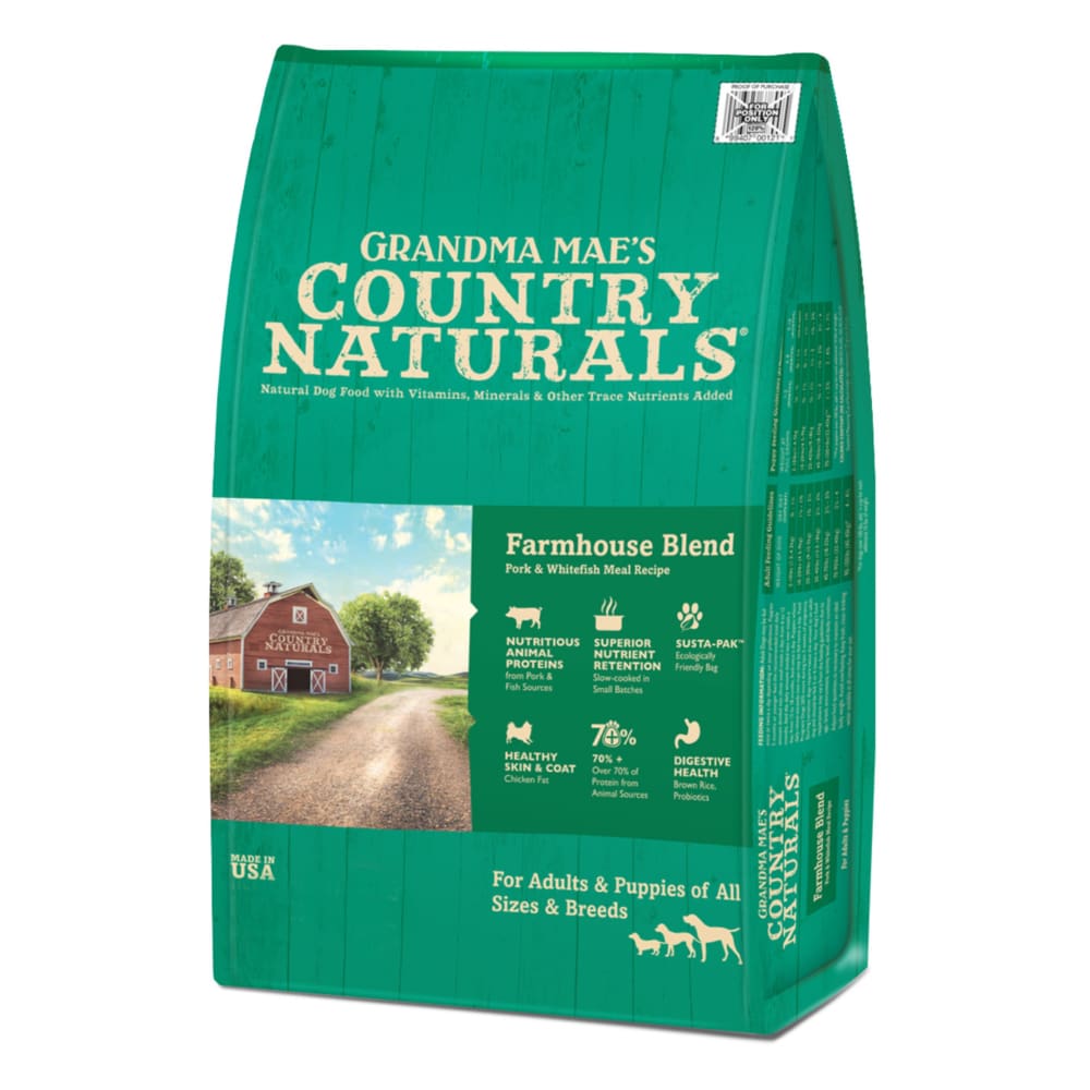 Grandma Mae’s Country Naturals Premium All Natural Dog Food Pork 14 lb - Pet Supplies - Grandma Maes