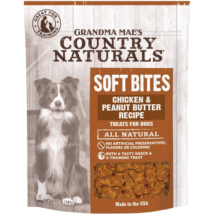 Grandma Maes Country Naturals Soft Bites Dog Treats Chicken Peanut Butter; 1ea-5 oz - Pet Supplies - Grandma Maes