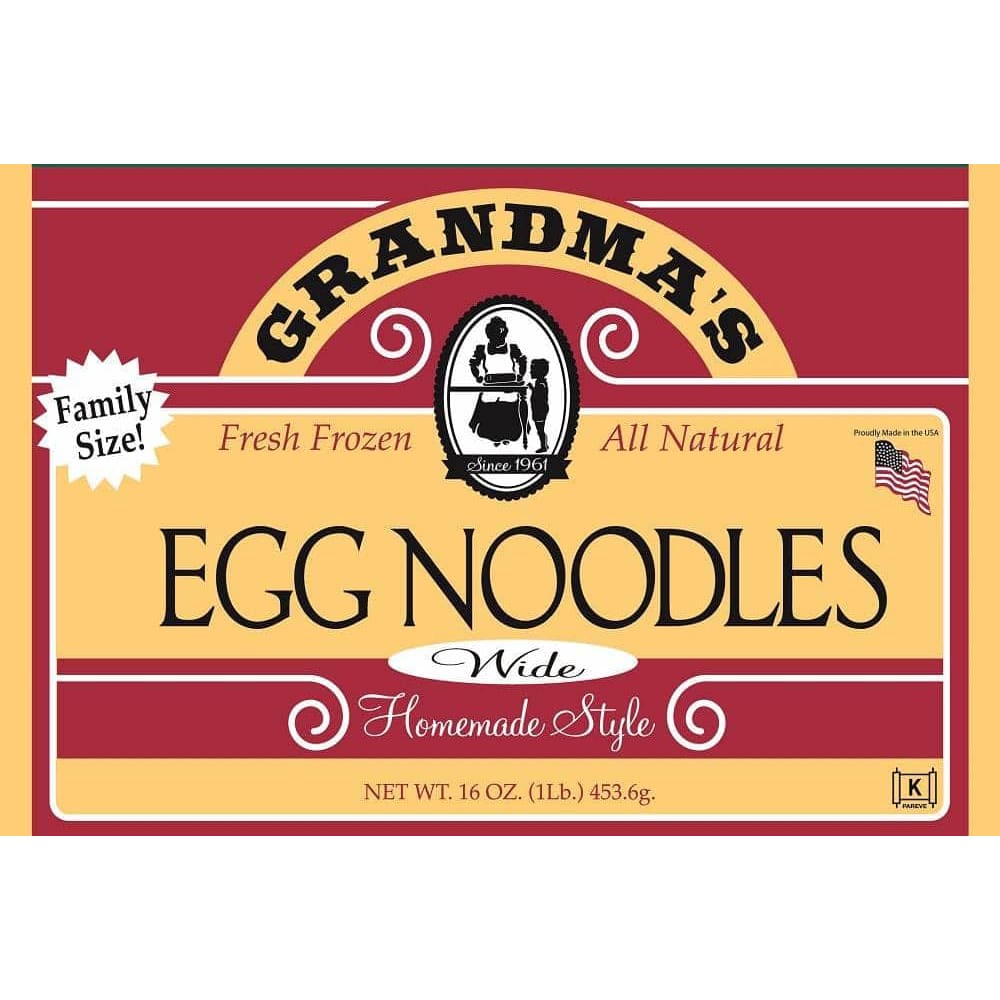 Grandmas Frozen Noodles Grandma's Frozen Noodles Egg Noodles Wide, 16 oz