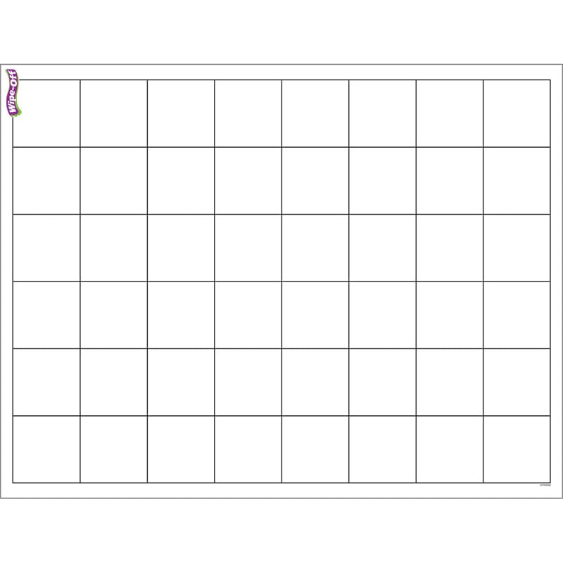 Graphing Grid Large Squares Wipe Off Chart 17X22 (Pack of 10) - Dry Erase Sheets - Trend Enterprises Inc.