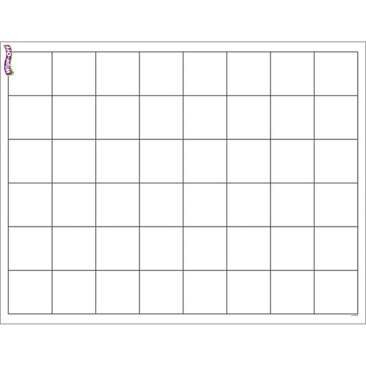 Graphing Grid Large Squares Wipe Off Chart 17X22 (Pack of 10) - Dry Erase Sheets - Trend Enterprises Inc.