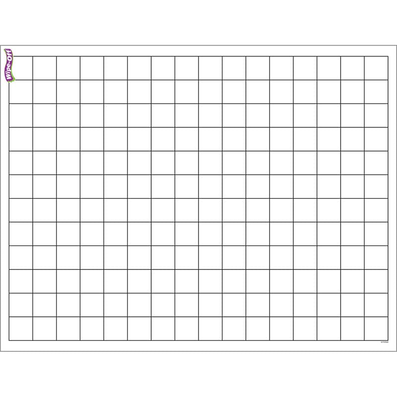 Graphing Grid Small Squares Wipe Off Chart 17X22 (Pack of 10) - Dry Erase Sheets - Trend Enterprises Inc.