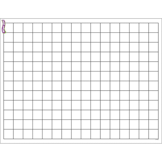 Graphing Grid Small Squares Wipe Off Chart 17X22 (Pack of 10) - Dry Erase Sheets - Trend Enterprises Inc.