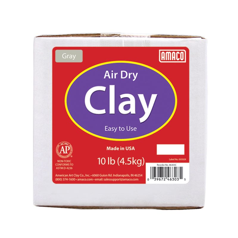 Gray Air Dry Clay 10Lb (Pack of 2) - Clay & Clay Tools - American Art Clay