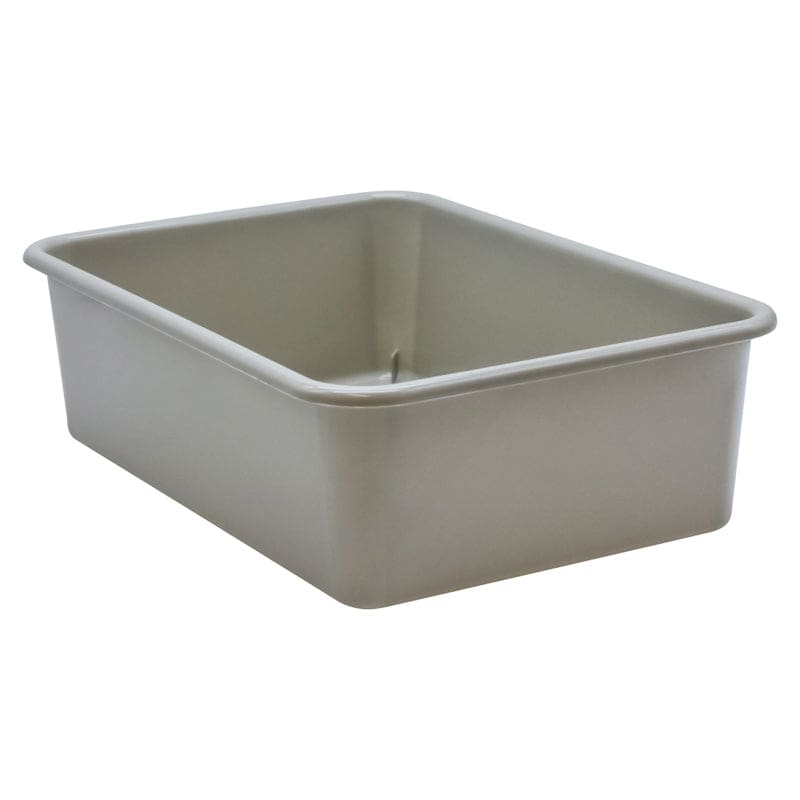 Gray Large Plastic Storage Bin (Pack of 6) - Storage Containers - Teacher Created Resources