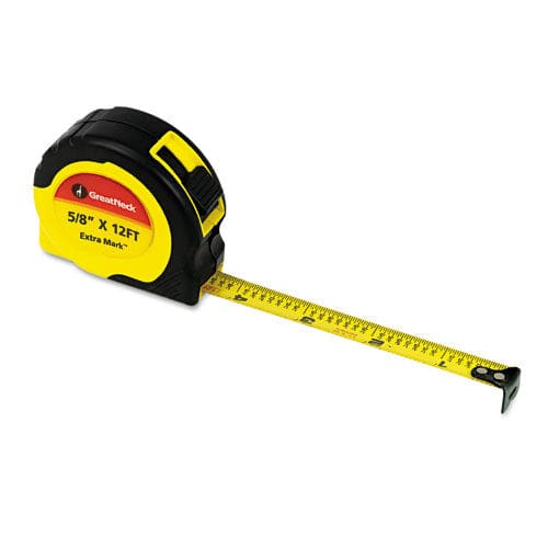 Great Neck Extramark Power Tape 0.63 X 12 Ft Steel Yellow/black - Office - Great Neck®
