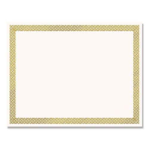 Great Papers! Foil Border Certificates 8.5 X 11 White/silver With Braided Silver Border,15/pack - Office - Great Papers!®