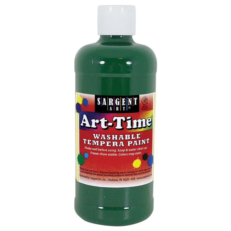 Green Art-Time Washable Paint 16 Oz (Pack of 12) - Paint - Sargent Art Inc.
