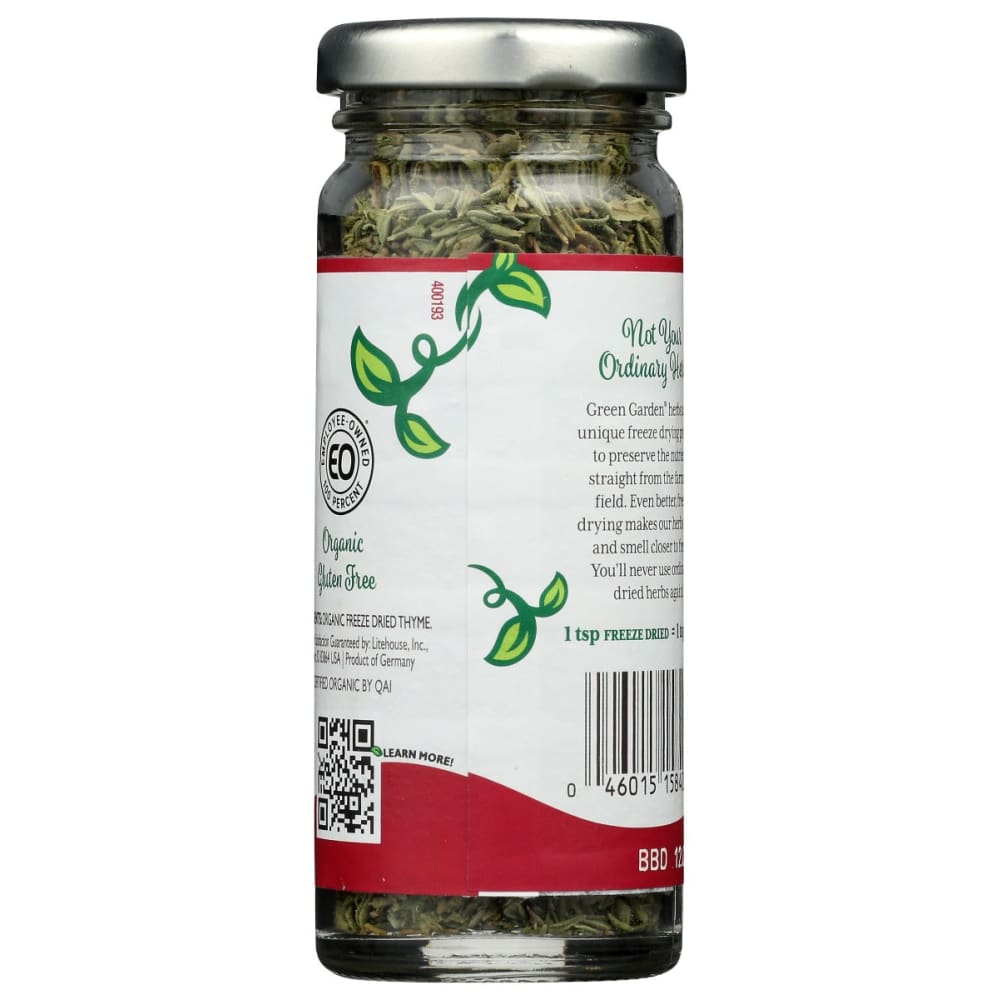 GREEN GARDEN: Organic Freeze Dried Thyme 0.26 oz - Grocery > Cooking & Baking > Extracts Herbs & Spices - GREEN GARDEN