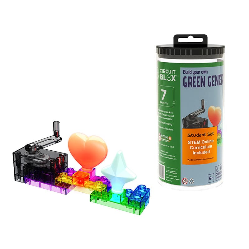 Green Generator 7 Project Student Set Circuit Blox - Activity Books & Kits - E-blox Inc.
