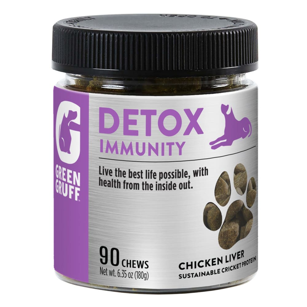 Green Gruff Detox Immunity Dog Supplements 1ea-90 ct - Pet Supplies - Green Gruff