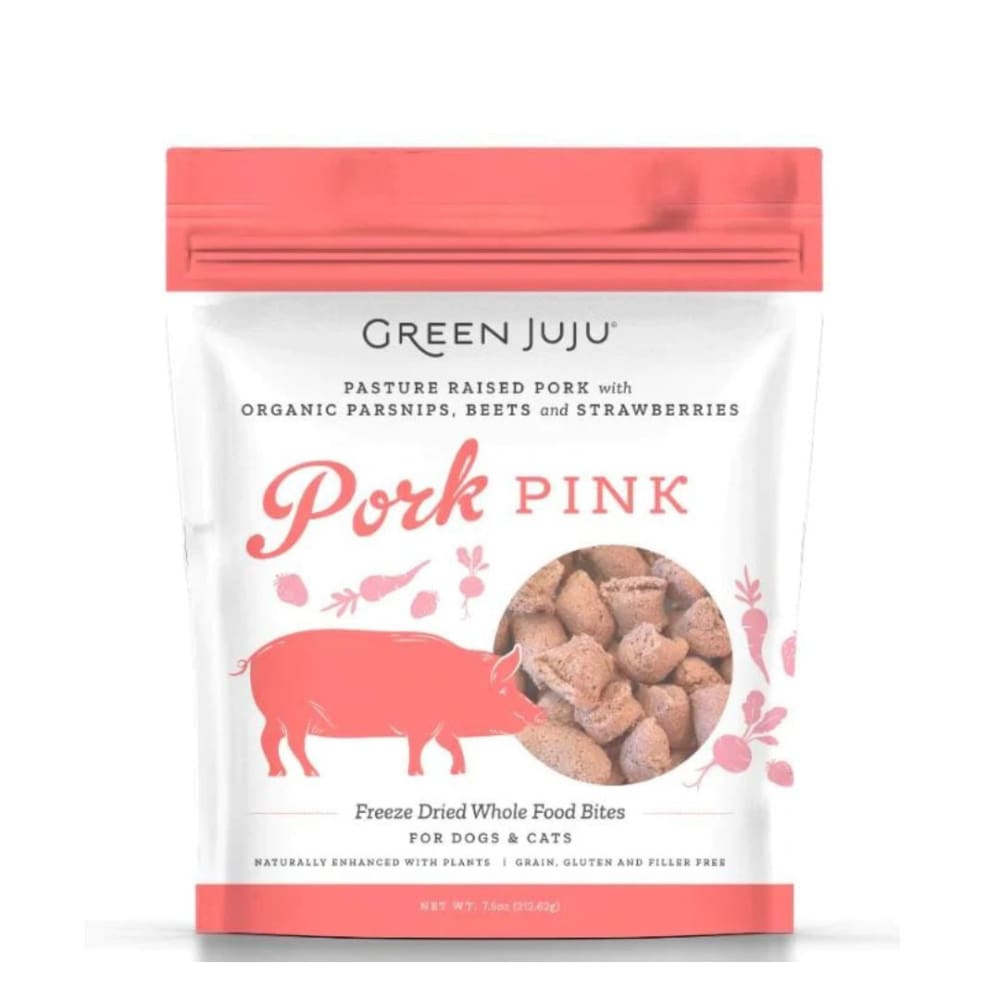 Green Juju Dog Freeze Dried Topper Pork Pink 7.5Oz - Pet Supplies - Green Gruff