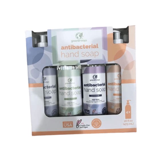 greenerways antibacterial hand soap, Variety Pack, 4 x 16 fl. oz. - ShelHealth.Com