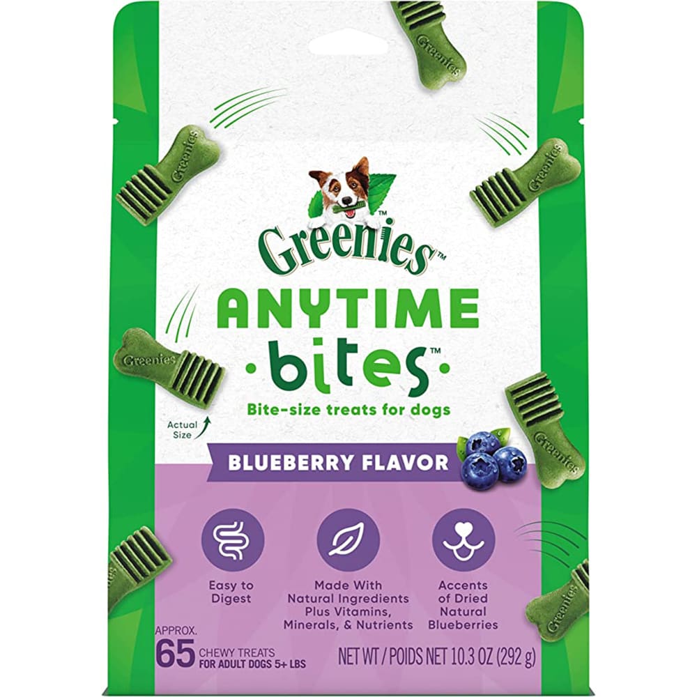 Greenies Anytime Bites BiteSize Dog Dental Treats Blueberry; 1ea-10.3 oz - Pet Supplies - Greenies