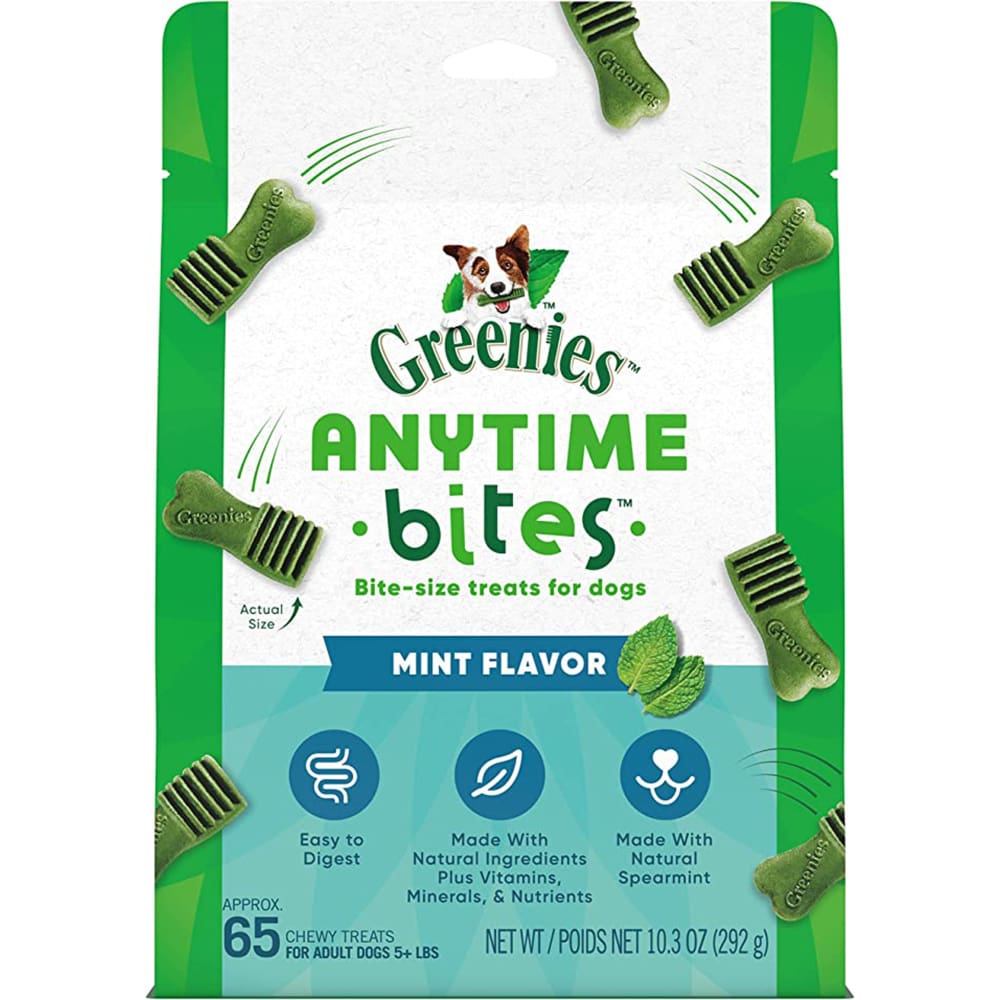 Greenies Anytime Bites BiteSize Dog Dental Treats Mint 1ea/10.3 oz - Pet Supplies - Greenies