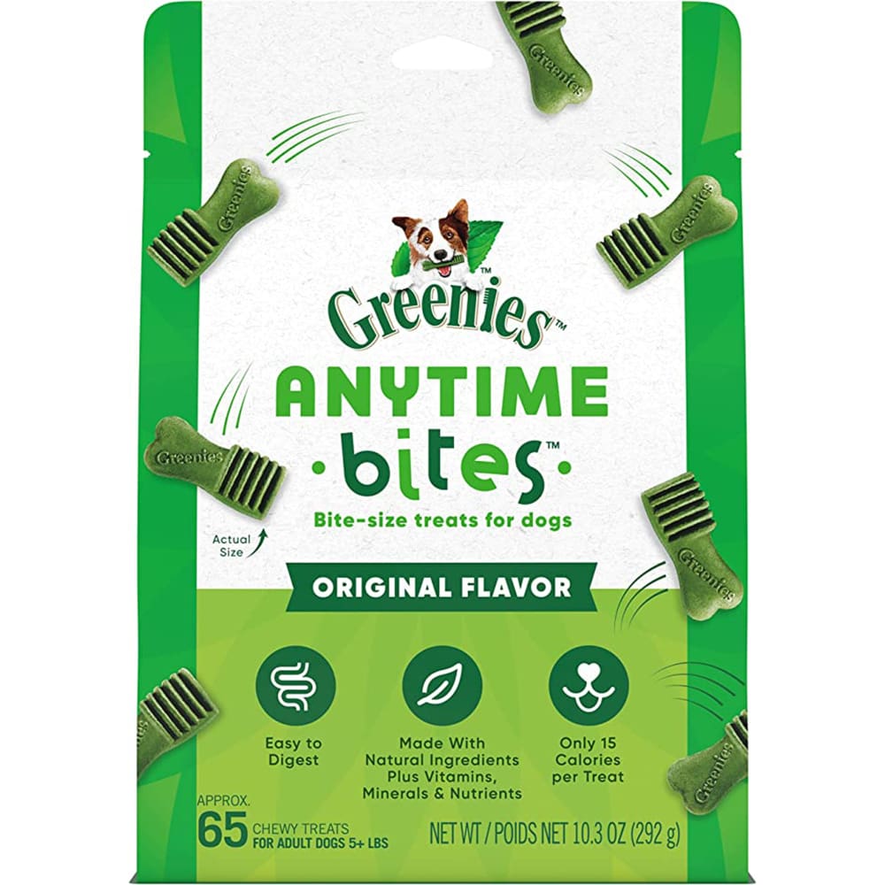 Greenies Anytime Bites BiteSize Dog Dental Treats Original; 1ea-10.3 oz - Pet Supplies - Greenies