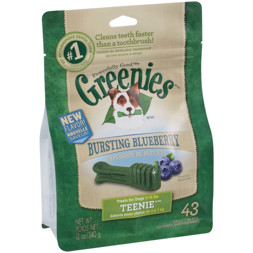 Greenies Dog Dental Treats Blueberry 1ea/12 oz 43 ct Teenie - Pet Supplies - Greenies