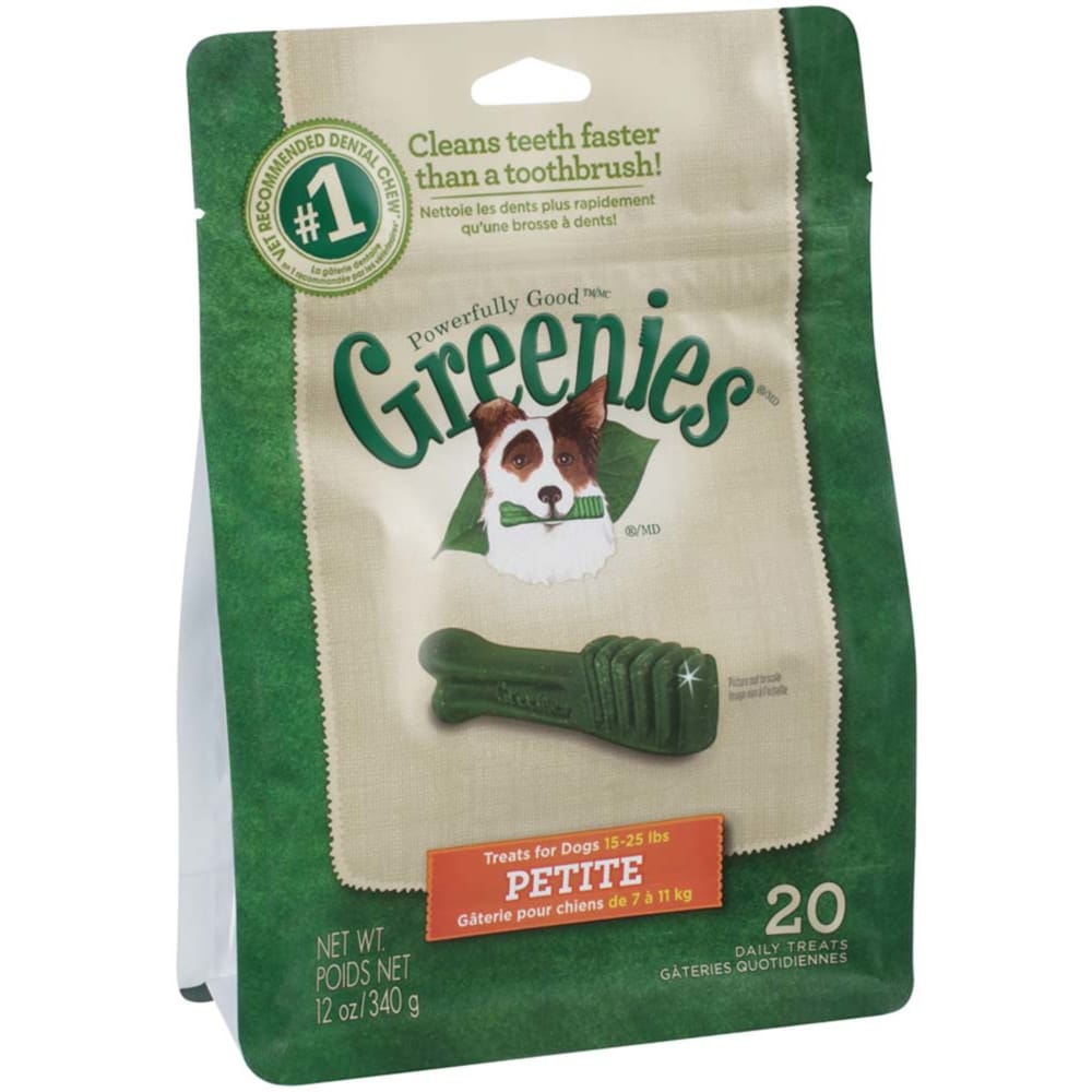 Greenies Dog Dental Treats Original 1ea/12 oz 20 ct Petite - Pet Supplies - Greenies