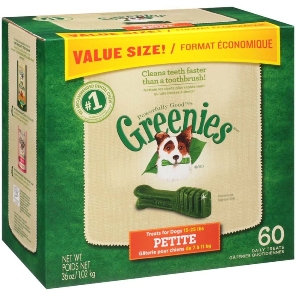 Greenies Dog Dental Treats Original 1ea/36 oz 60 ct Petite - Pet Supplies - Greenies