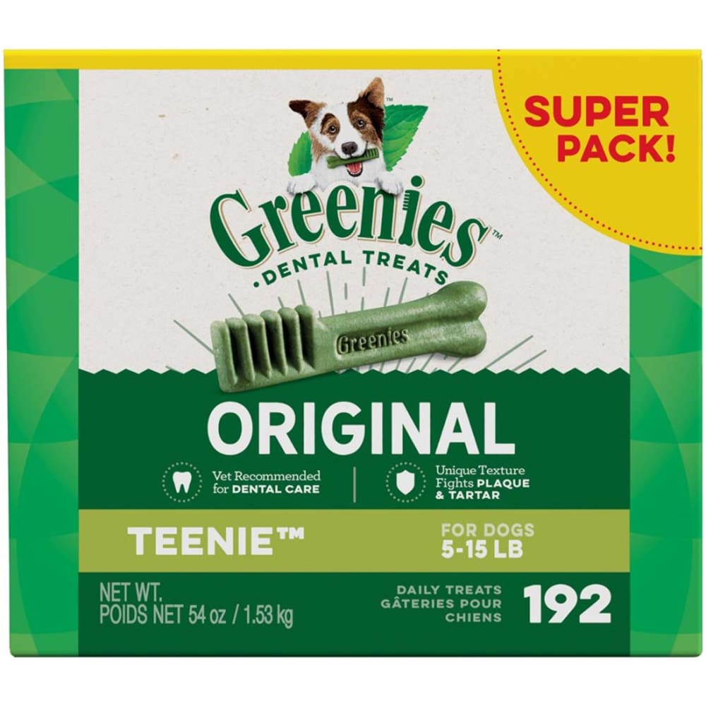 Greenies Dog Dental Treats Original 1ea/54 oz 192 ct Teenie - Pet Supplies - Greenies