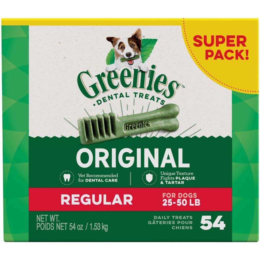 Greenies Dog Dental Treats Original 1ea/54 oz 54 ct Regular - Pet Supplies - Greenies