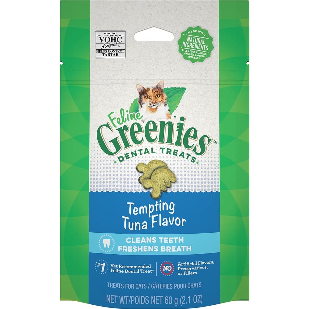 Greenies FELINE Cat Dental Treat Tempting Tuna Flavor 2.1 oz - Pet Supplies - Greenies