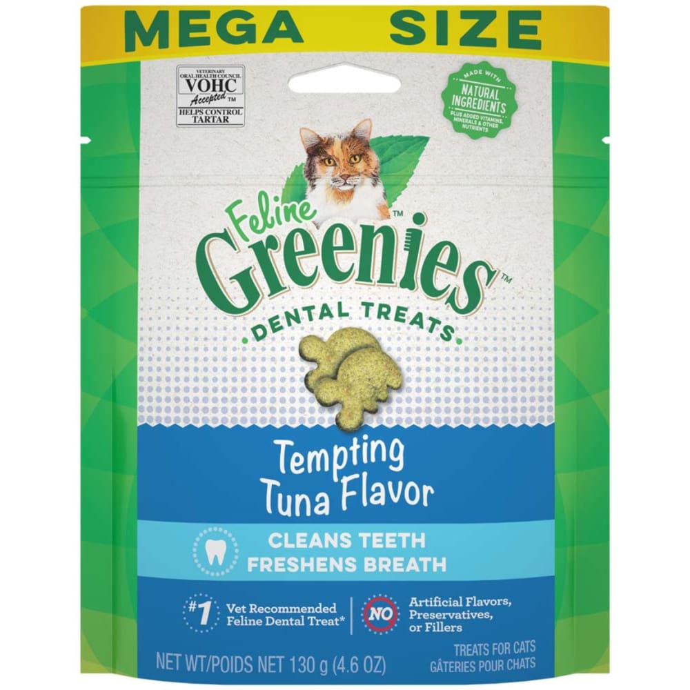 Greenies FELINE Cat Dental Treat Tempting Tuna Flavor 4.6 oz - Pet Supplies - Greenies