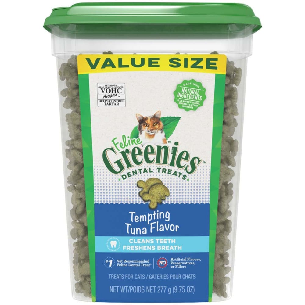 Greenies FELINE Cat Dental Treat Tempting Tuna Flavor 9.75 oz - Pet Supplies - Greenies