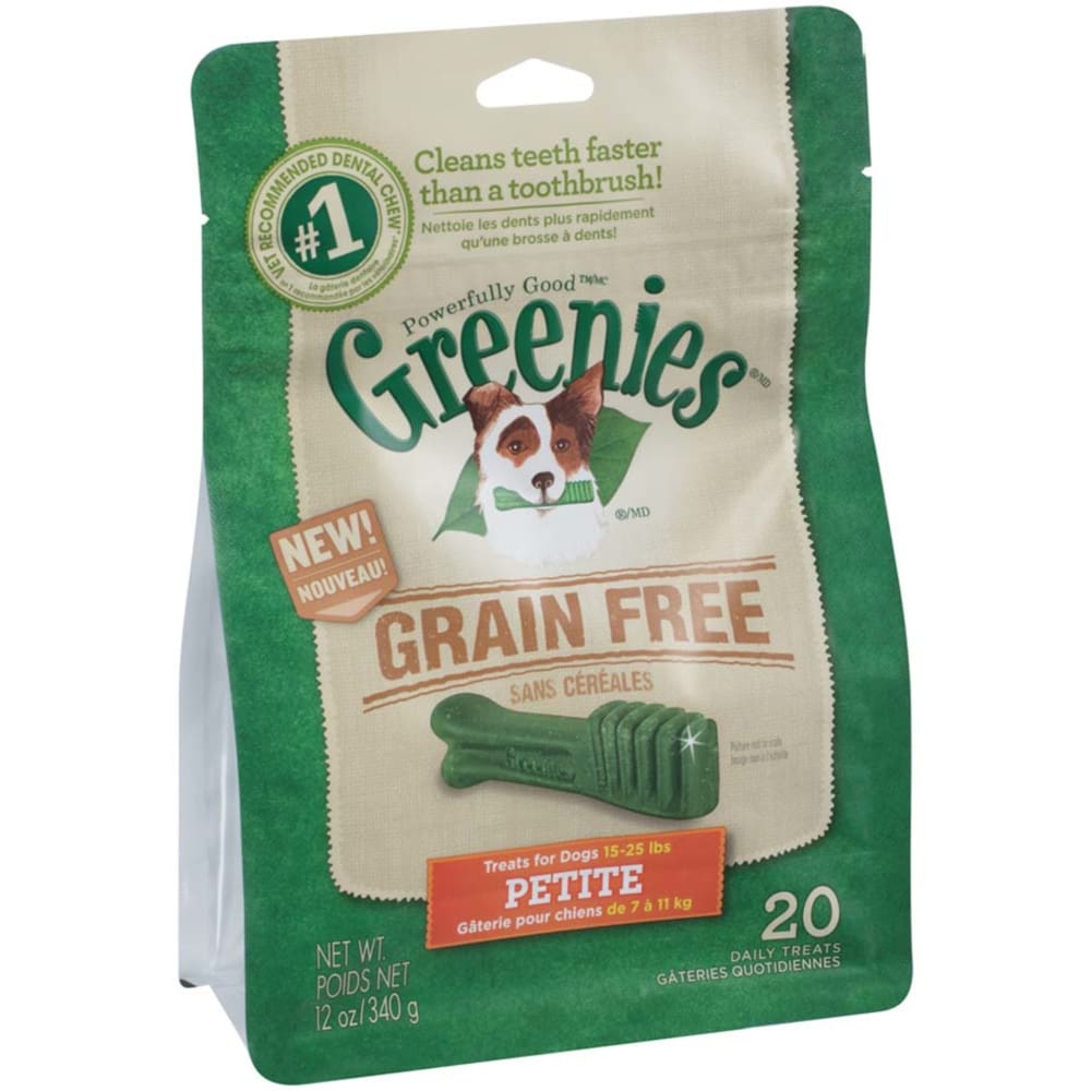 Greenies Grain Free Dog Dental Treats Original 1ea/12 oz 20 ct Petite - Pet Supplies - Greenies