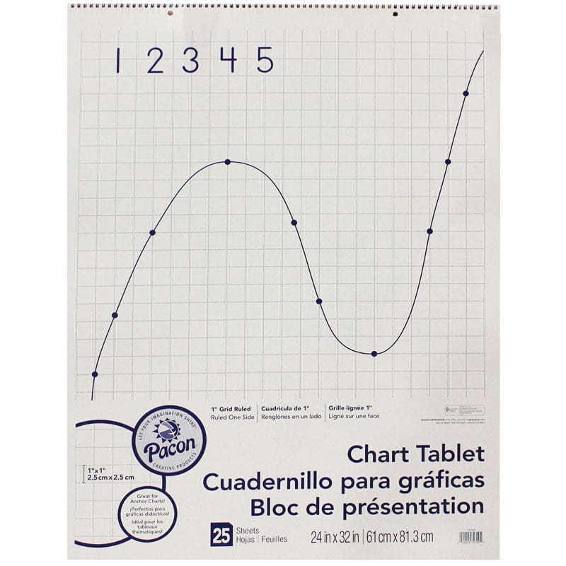Grid Rule Chart Tablet (Pack of 2) - Chart Tablets - Dixon Ticonderoga Co - Pacon