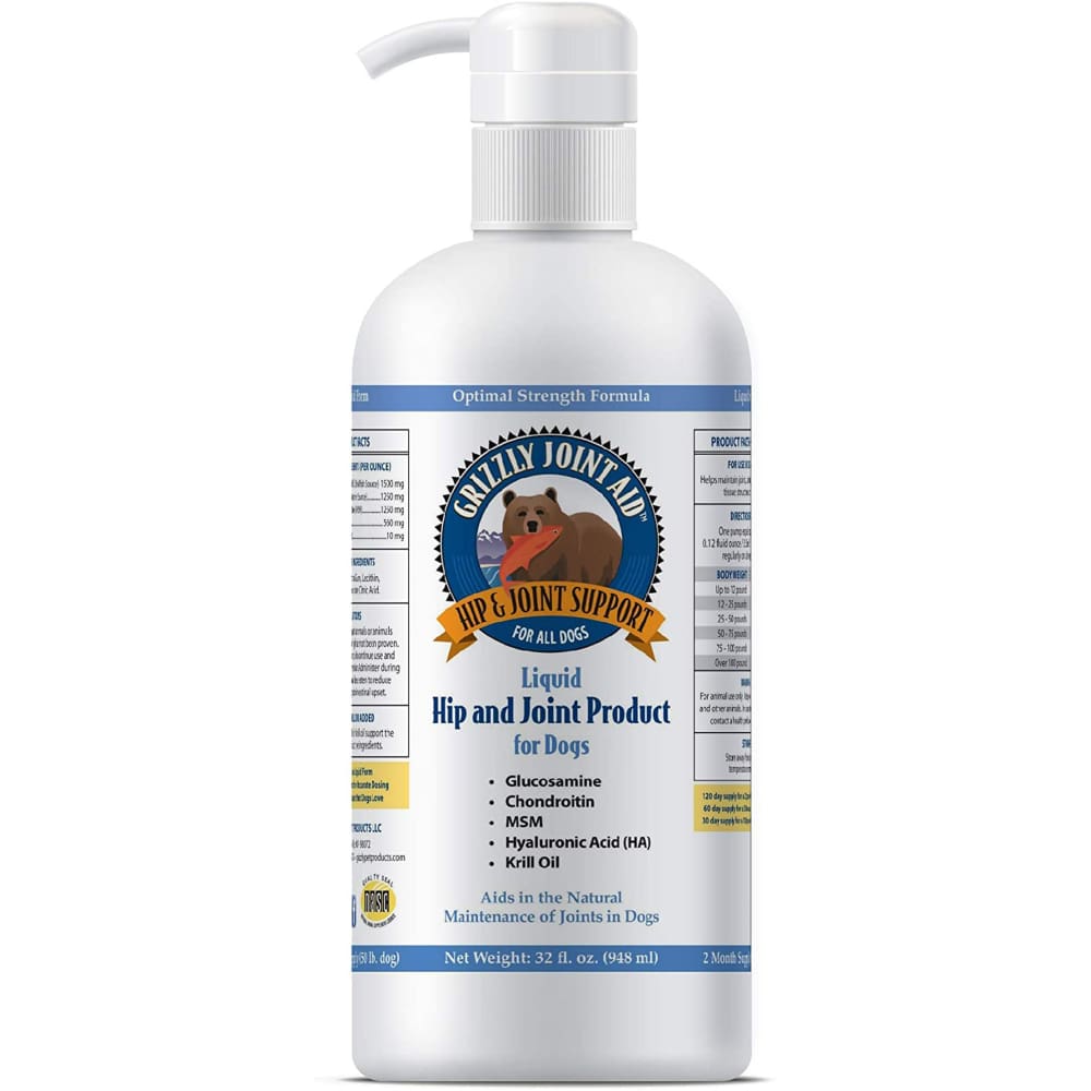 Grizzly Dog Joint Aid Liquid 16Oz - Pet Supplies - Grizzly