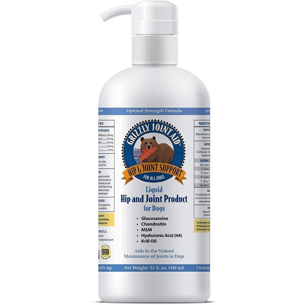 Grizzly Dog Joint Aid Liquid 32Oz - Pet Supplies - Grizzly