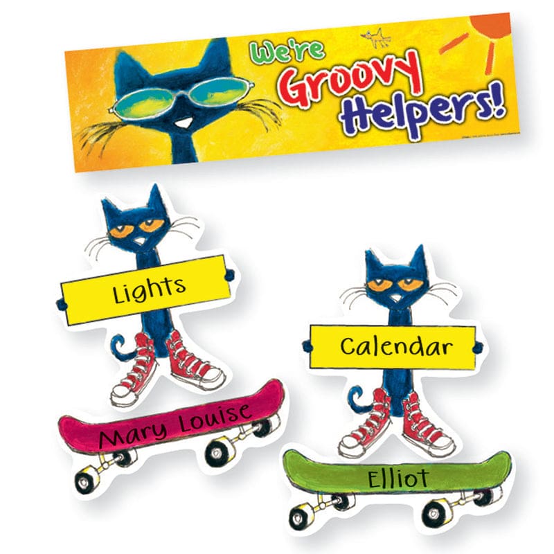 Groovy Classroom Jobs Mini Bbs Featuring Pete The Cat (Pack of 6) - Classroom Theme - Teacher Created Resources