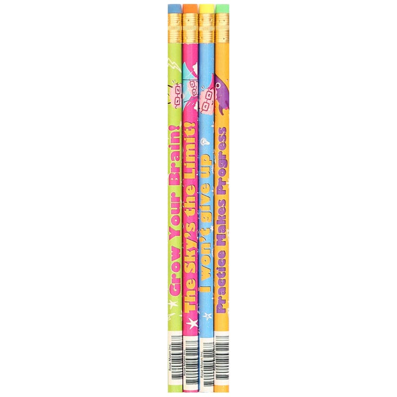 Growth Mindset Pencil Assort 12Pk (Pack of 12) - Pencils & Accessories - Larose Industries- Rose Moon