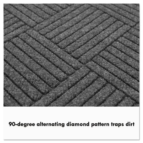 Guardian Ecoguard Diamond Floor Mat Double Fan 36 X 96 Charcoal - Janitorial & Sanitation - Guardian