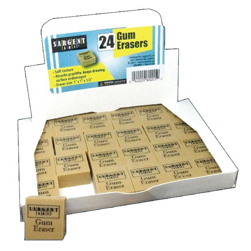 Gum Erasers Pack Of 24 (Pack of 2) - Erasers - Sargent Art Inc.