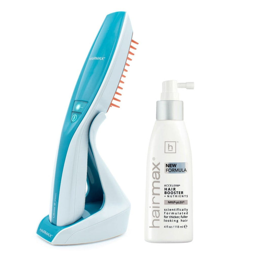 HairMax Ultima Classic LaserComb Bundle Medical Hair Growth Device ...
