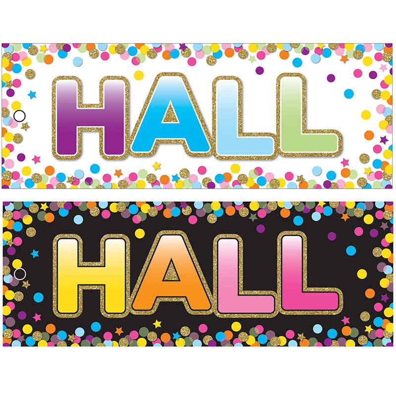 Hall Pass Confetti Laminated 2 Sided (Pack of 12) - Hall Passes - Ashley Productions