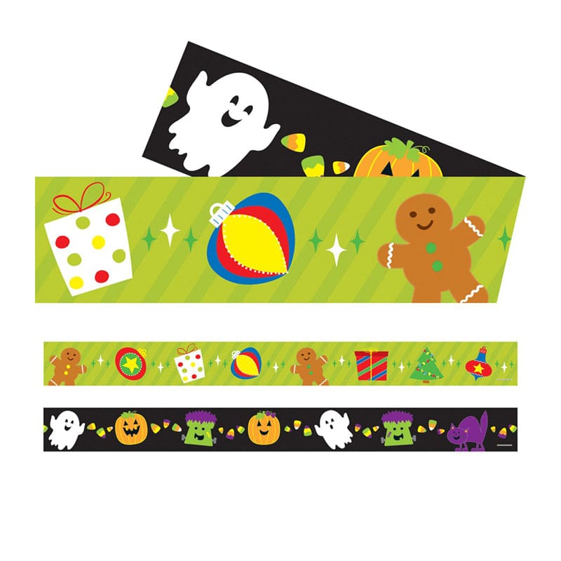Halloween/Holiday Straight Borders Two Sided (Pack of 8) - Border/Trimmer - Carson Dellosa Education