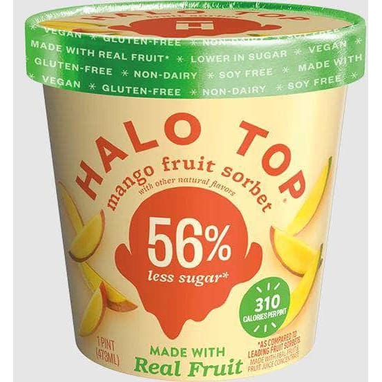 HALO TOP Grocery > Frozen HALO TOP: Mango Fruit Sorbet Pint, 16 fo