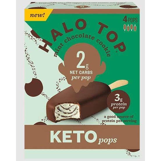 HALO TOP Grocery > Frozen HALO TOP: Mint Chocolate Cookie Keto Pops, 4 ea