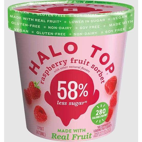 HALO TOP Grocery > Frozen HALO TOP: Raspberry Fruit Sorbet Pint, 16 fo